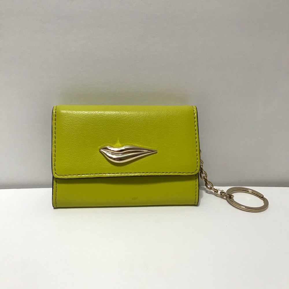 Diane von Furstenberg Yellow Green Card Wallet
